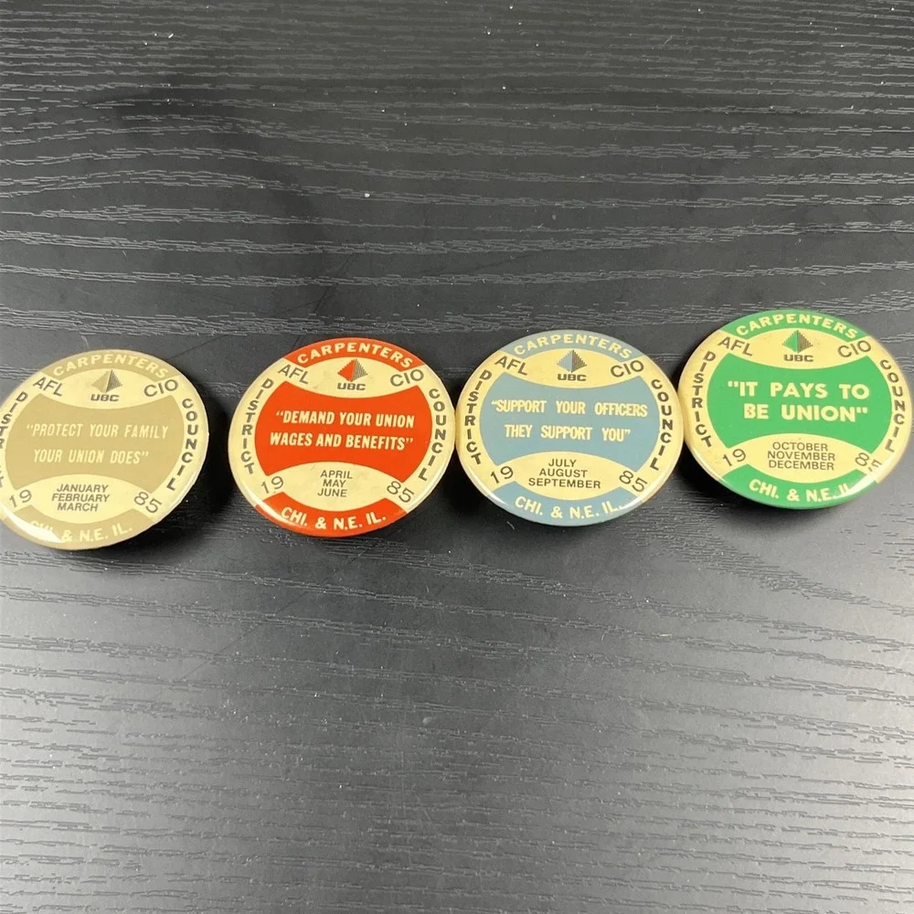 Carpenters District Council Chicago North East Illinois 1985‎ Pushback Pins